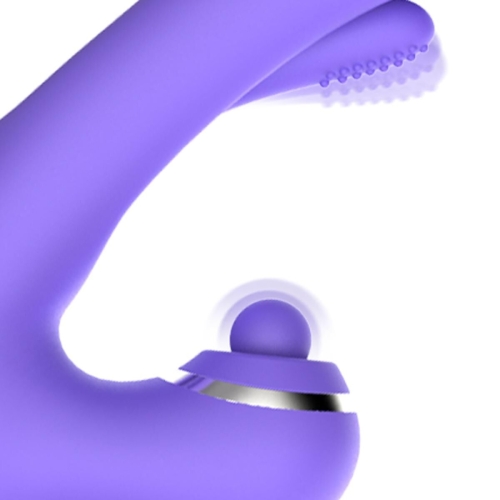 Вібратор кролик для точки G та клітора фіолетовий Good Vibes Only Tess Rabbit Vibrator with G-Spot - 5