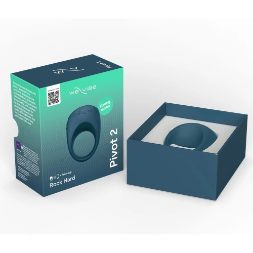 Ерекційне смарт-віброкільце на член синє We-Vibe Pivot 2 Slate - 13
