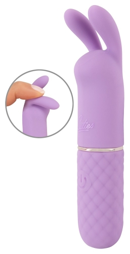 Мини клиторальный вибратор c мягкими виброушками фиолетового цвета Soft Silicone Cuties - 2