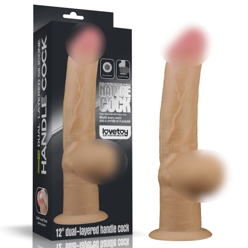Двухслойный фаллоимитатор силиконовый реалистичный на присоске Lovetoy - 1