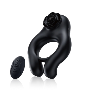 Эрекционное виброкольцо на член с дистанционным пультом чёрное BeYourLover ABE PENIS RING