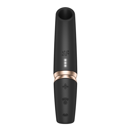 Вакуумний стимулятор для клітора чорного кольору Satisfyer Perfect Kiss - 3
