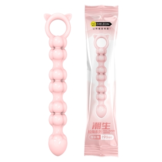 Анальные бусы шарообразной спиральной формы телесные Meleon Tide Anal Beads