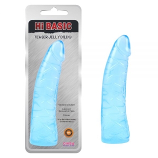 Фаллоимитатор гелевый голубого цвета Chisa Teaser Jelly Dildo