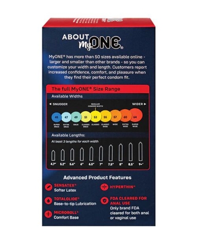 Презервативы большие ультратонкие MyONE Super Wide &amp;amp; Long 10 штук - 2