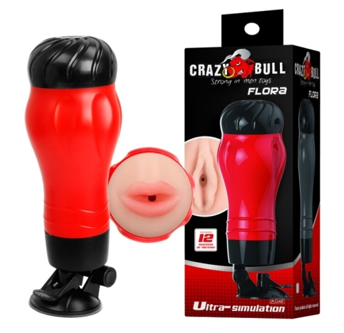 Мастурбатор ротик з вібрацією CRAZY Bull-Flora - 1