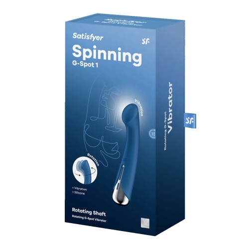 Вибратор вагинальный и для точки G с ротацией голубого цвета Satisfyer Spinning G-Spot 1 - 8
