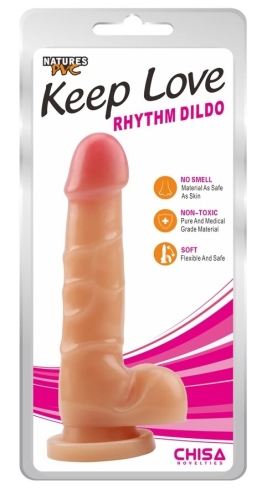 Фаллоимитатор реалистичный на присоске с мошонкой бежевый CHISA Keep Love Rhythm Dildo - 5