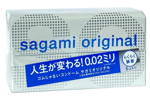 Полиуретановый презерватив Sagami Оriginal Quick для Быстрого Одевания тонкие 0,02 (Сагами Оригинал) 5 шт - 1
