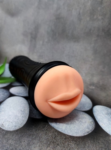 Мастурбатор-ротик в колбі для члена M FOR men the TORCH LUSCIOUS LIPS - 2