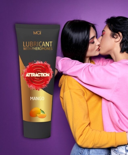 Лубрикант на водній основі з феромонами та ароматом манго Mai Attraction Mango 100 мл - 5