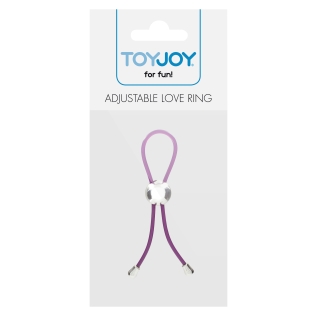 Эрекционное лассо для пениса фиолетового цвета Toy Joy Adjustable Love Ring