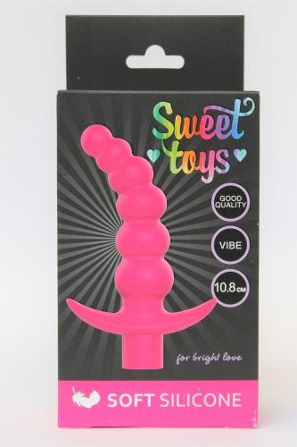 Вибратор 10,8 см/1,7x2,8x3,3 см универсальный шарообразный SWEET TOYS ярко-розовый - 5