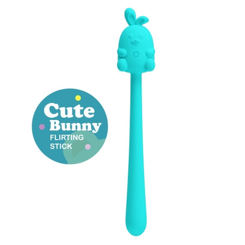 Вибратор мини на палочке гибкий для клитора голубой LYBAILE Pretty Love Cute Bunny - 2