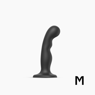Насадка для страпона силиконовая черная Strap On Me Dildo размер M