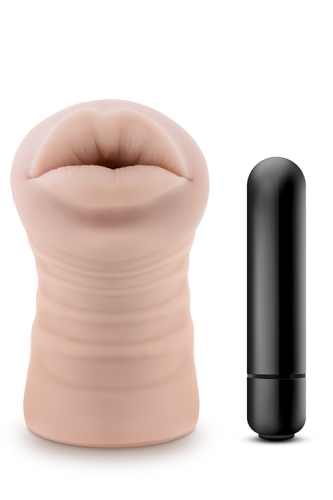 Мастурбатор ротик з вібрацією M FOR MEN ANGIE VANILLA - 1