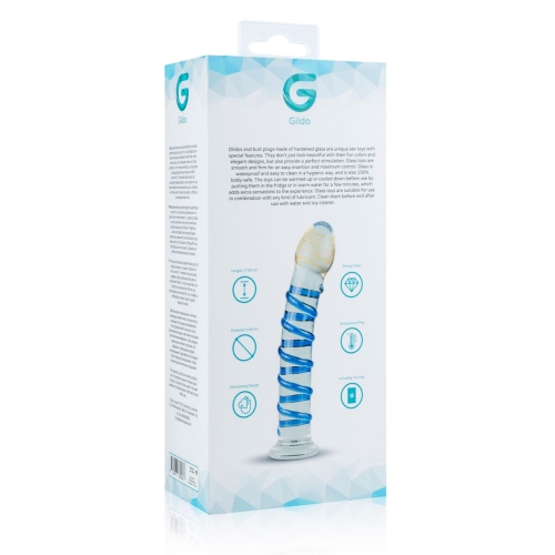 Скляний фалоімітатор ребристий Gildo Glass Dildo No. 1 - 6