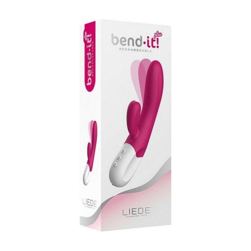 Вібратор-кролик гнучкий рожевий Liebe Bend It Plus Rechargeable Cerise 2 двигуна - 5
