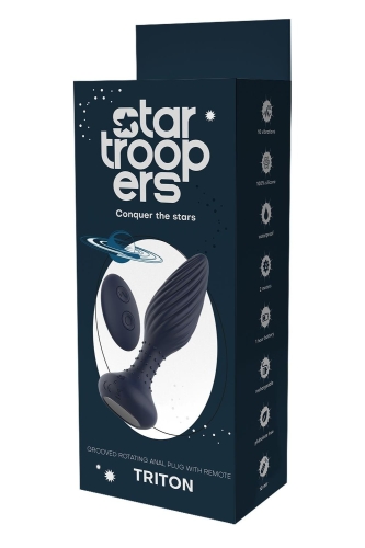 Анальна вібропробка з пультом керування чорна Dream Toys Startroopers Triton - 11