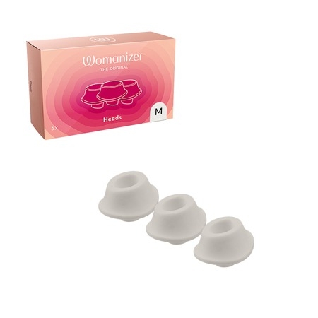 Змінні насадки для Womanizer Classic та Premium сірого кольору розмір М 3 штуки - 5