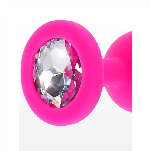 Анальная пробка розовая маленькая Diamond Booty Jewel Toy Joy - 3