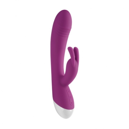 Вибратор для точки G и с отростком для клитора фиолетового цвета Vscnovelty Desire luxury rabbit Frisky - 2