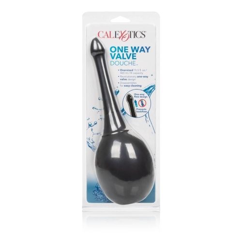 Силіконовий анальний душ чорного кольору One Way Valve California Exotic - 7