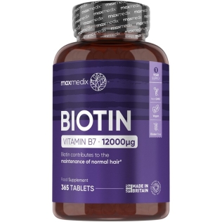 Таблетки для міцності волосся Leadinghealth Maxmedix Biotin 365 капсул