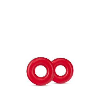 Набір ерекційних кілець для продовження ерекції червоні STAY HARD Donut RINGS OVERSIZED