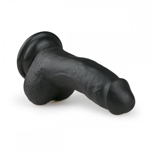 Фаллоимитатор черный реалистичный на присоске EasyToys Realistic Dildo 15 см - 3