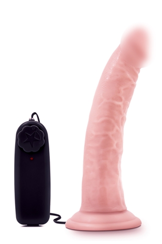 Вібратор реалістичний із присоскою тілесного кольору з пультом ДК Blush Dr Skin Dildo - 1