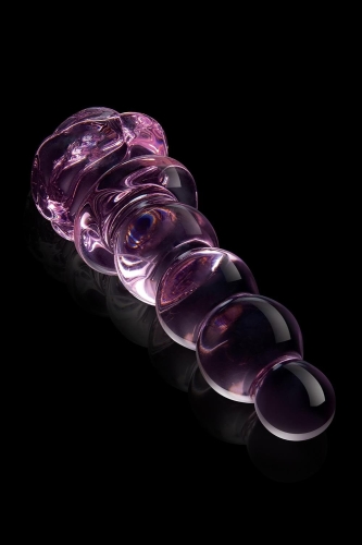 Фаллоимитатор елочка в форме бутона розы из стекла розового цвета Dream Toys Glaze Glass - 7