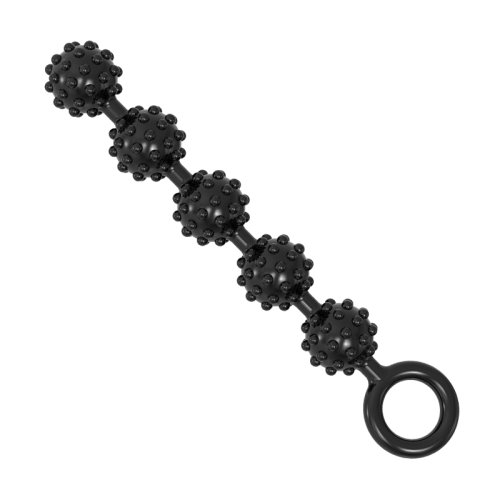 Анальные бусы шарообразной формы черные Meleon Magic Anal Beads - 6