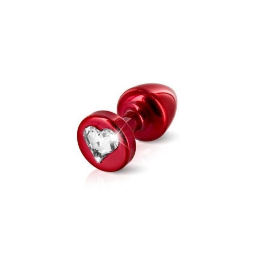 Анальная пробка со стразом Diogol Anni R Heart Red Кристалл 30мм - 1