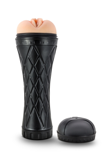 Мастурбатор-вагина в колбе для члена M FOR MEN THE TORCH PUSSY VANILLA - 4