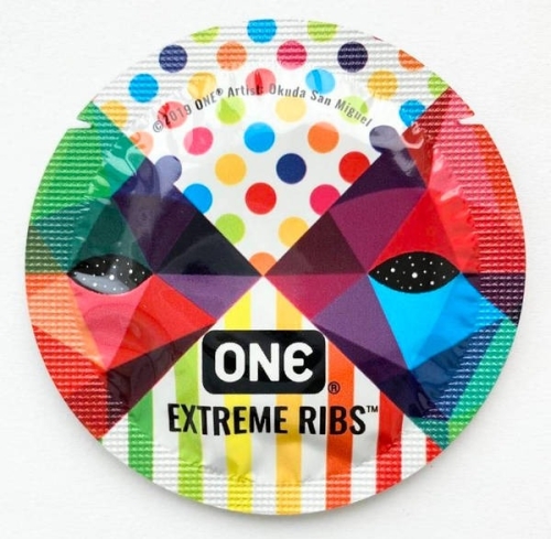 Рельєфний презерватив з латексу One Extreme Ribs 5 штук - 1