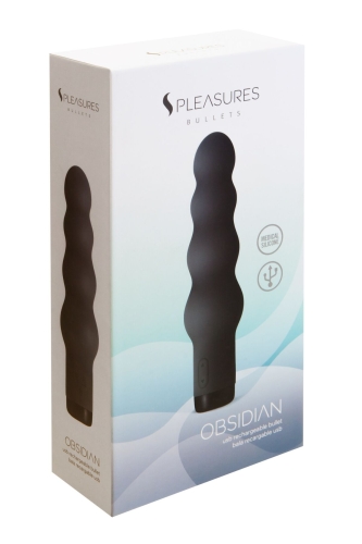 Вибратор шарообразный черного цвета S Pleasures Bullets Obsidian - 3