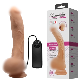 Реалистичный вибратор на присоске телесный LYBAILE Penis Vibration 