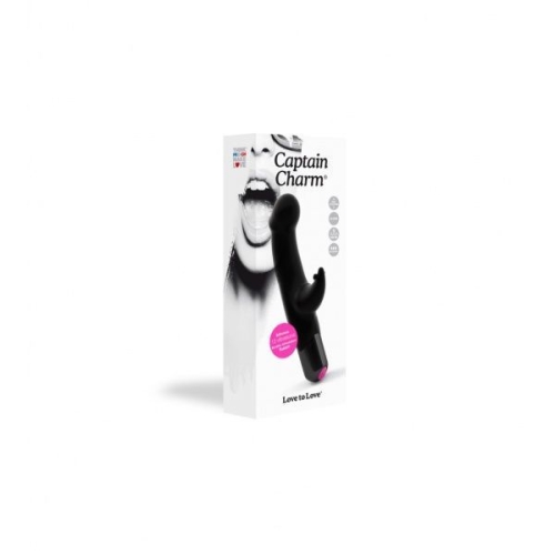 Вібратор зі стимуляцією клітора Чорний Love To Love CAPTAIN CHARM - 4