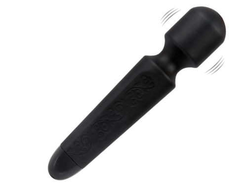 Вибромассажер Ванд универсальный в виде микрофона черного цвета Xise AV vibrating wand - 2