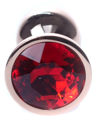 Анальна пробка із кристалом червоного кольору BOSS of TOYS Jewellery plug - 2