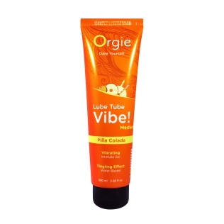Жидкий вибратор с эффектом вибрации со вкусом коктейля пина колада Orgie Lube Tube Vibe! Pina Colada 100 мл