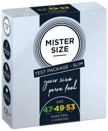 Презервативы (тестер) Mister Size 47, 49, 53 мм 3 штуки - 1