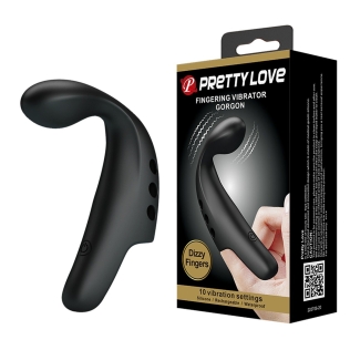 Многофункциональная вибронасадка на палец серии Pretty Love  черная