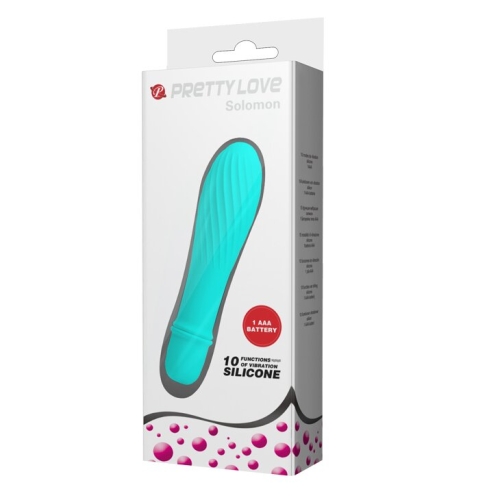 Вагинальный вибратор силиконовый бирюзовый Pretty Love Solomon - 8