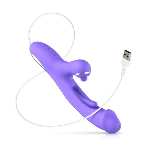 Вібратор кролик для точки G та клітора фіолетовий Good Vibes Only Tess Rabbit Vibrator with G-Spot - 6