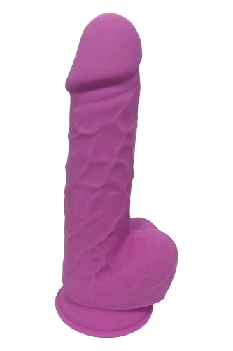 Фалоімітатор із мошонкою на присосці термопластичний фіолетовий Dream Toys Real Love - 2