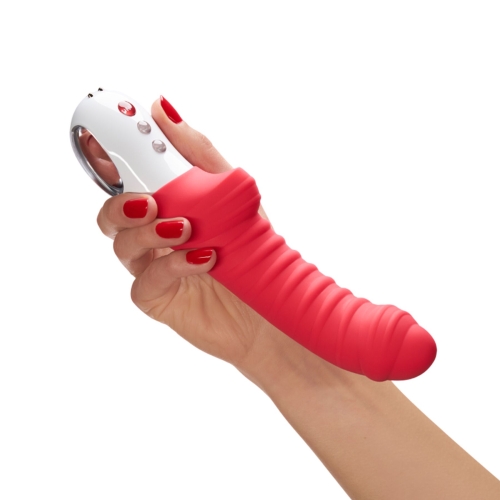 Вибратор для точки G Fun Factory TIGER india red, ребристый, подходит для анальной стимуляции - 5