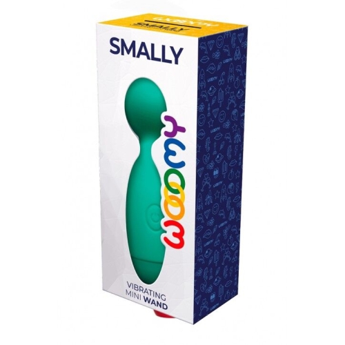 Вібромасажер Ванд бірюзового кольору Wooomy Smally Mini Wand Turquoise - 3