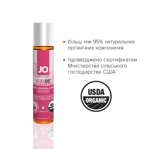 Лубрикант съедобный для орального секса вкус клубники System JO NATURALOVE 30 мл - 4